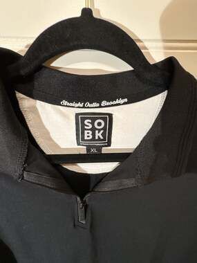 SOBK Straight Outta Brooklyn Quarter Zip Ribbed Polo Shirt